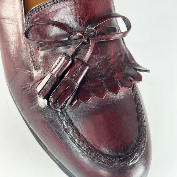 Johnston & Murphy Leather Tassel Slip-on Loafer Dress Shoes Brown Men 9.5 main image 5